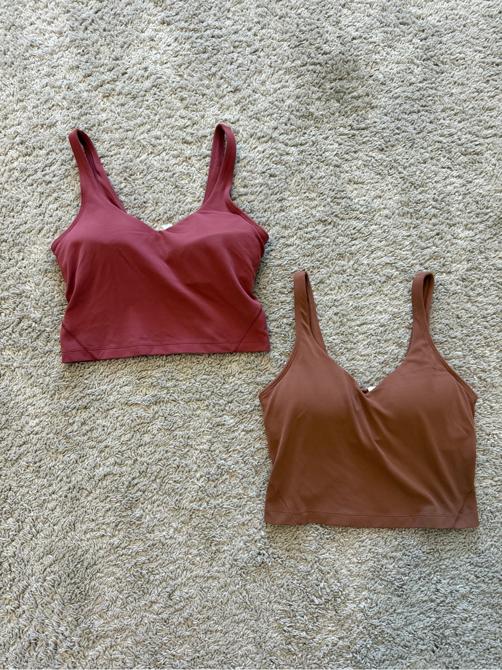 Women's V-Neck Align Tank Top - Dusty Rose & Terracotta